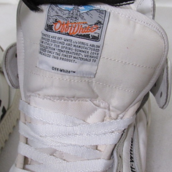 Off-White Off Court 3.0 Men's White/White Leather High Top Sneakers Sz 42 US 9 - Picture 12 of 16